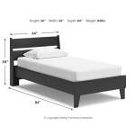 Socalle Twin Panel Platform Bed and Dresser - Image 9