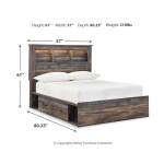 Drystan Full Bookcase Bed with 2 Storage Drawers - Image 4