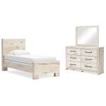 Lawroy Twin Panel Bed, Dresser and Mirror