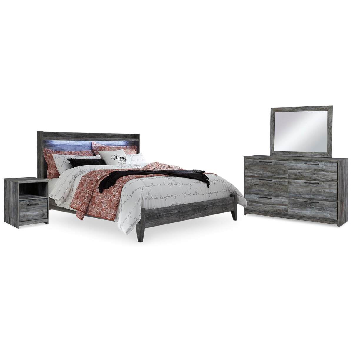 ab8853cf8da289342d29cda0d96269aa Baystorm King Panel Bed, Dresser, Mirror, and Nightstand - Image 1
