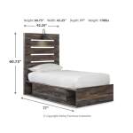 Drystan Twin Panel Bed with 2 Storage Drawers - Image 5