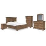 Feddinger King Panel Storage Bed, Dresser, Mirror, Chest and Nightstand