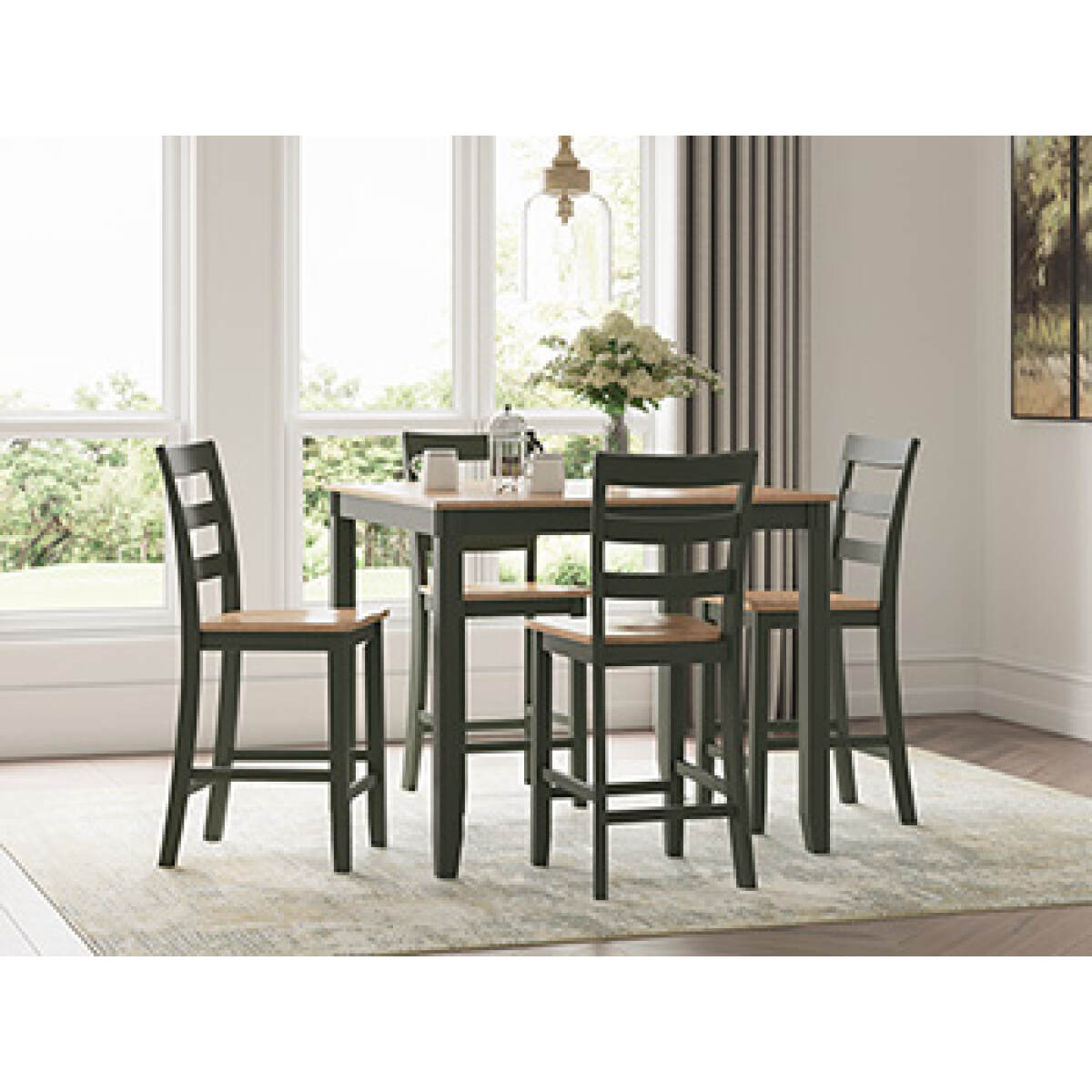ad51fb4352ee3600c8abf011d22f61ac Gesthaven Counter Height Dining Table and 4 Barstools (Set of 5) - Image 1