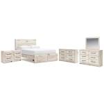 Lawroy Queen Storage Bed, 2 Dressers, Mirror and 2 Nightstands - Image 2