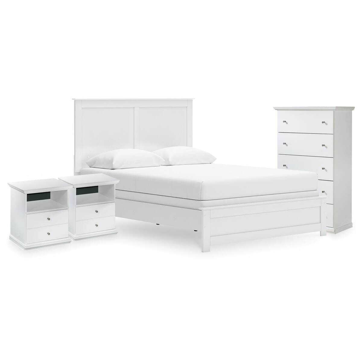 ae89b55dfbbd0a7201e8cd940aab6207 Bostwick Shoals Queen Panel Bed, Chest and 2 Nightstands - Image 1