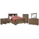 Trinell Full Bookcase Storage Bed, Dresser, Mirror, Chest and 2 Nightstands - Image 2