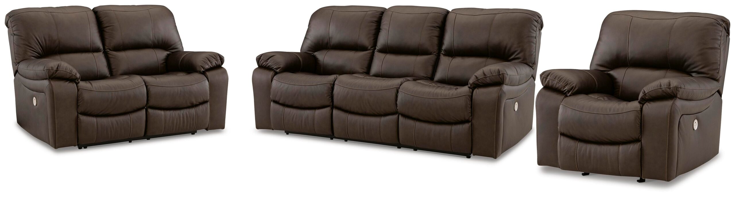 aee96422f6541497103c870e03ae7a72 Leesworth Power Reclining Sofa, Loveseat and Recliner - Image 1