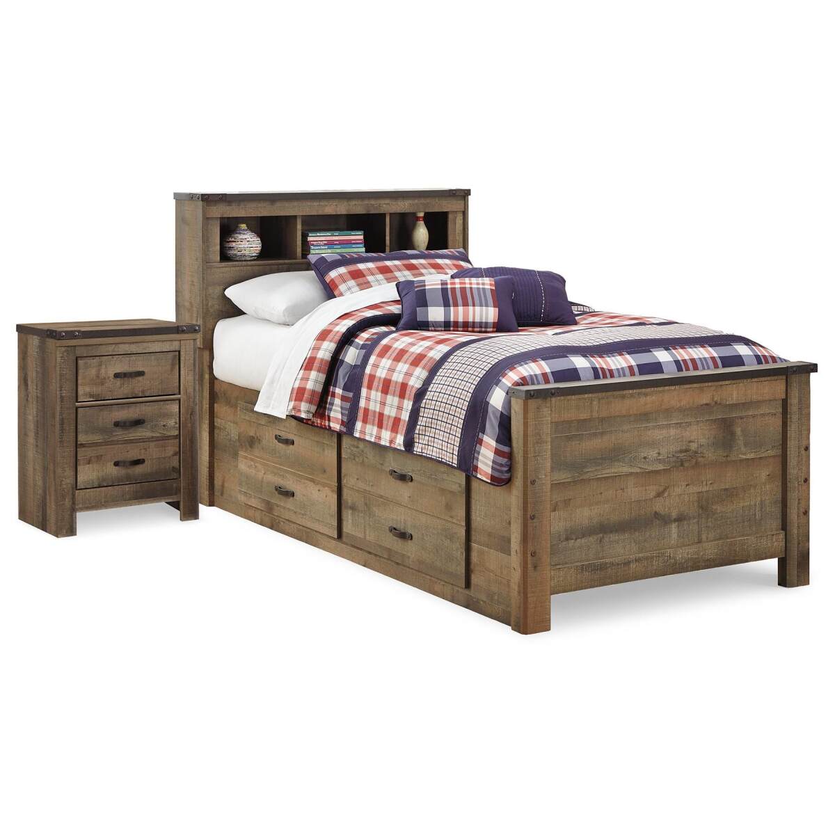 af39f14b4450ed87b7b6d034636de69f Trinell Twin Panel Bed with Storage and Nightstand - Image 1