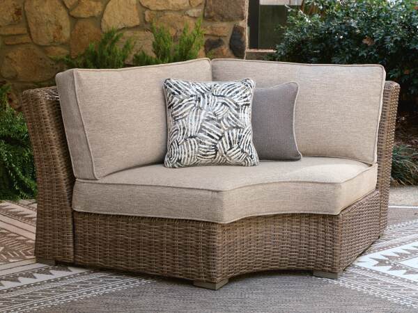 Laguna Heights Outdoor Curved Corner Chair with Cushion - Image 3