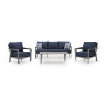 Gali Outdoor Sofa/Chairs/Table Set (Set of 4)