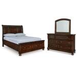 Porter Queen Sleigh Storage Bed, Dresser and Mirror