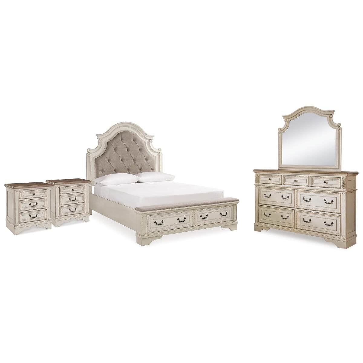 b0799e795a482ea9b09c678f1261795d Realyn Queen Panel Bed, Dresser, Mirror and 2 Nightstands - Image 1
