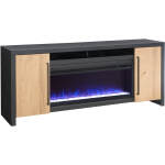 Edison 77" Fireplace Console W/ 42" Insert KEE1950SST-BLK - Image 7
