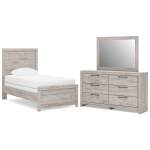 Broachmyn Twin Panel Bed, Dresser and Mirror