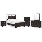 Covetown Full Panel Bed, Dresser, Mirror, Chest and Nightstand