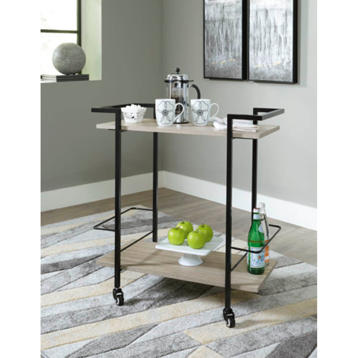 b27449fe8b9ce3a4aded29d21eb8b99f Waylowe Bar Cart - Image 1