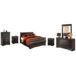 Huey Vineyard Queen Sleigh Bed, Dresser, Mirror, Chest, and 2 Nightstands