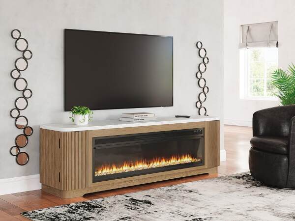Camdill 80" TV Stand with Electric Fireplace - Image 2