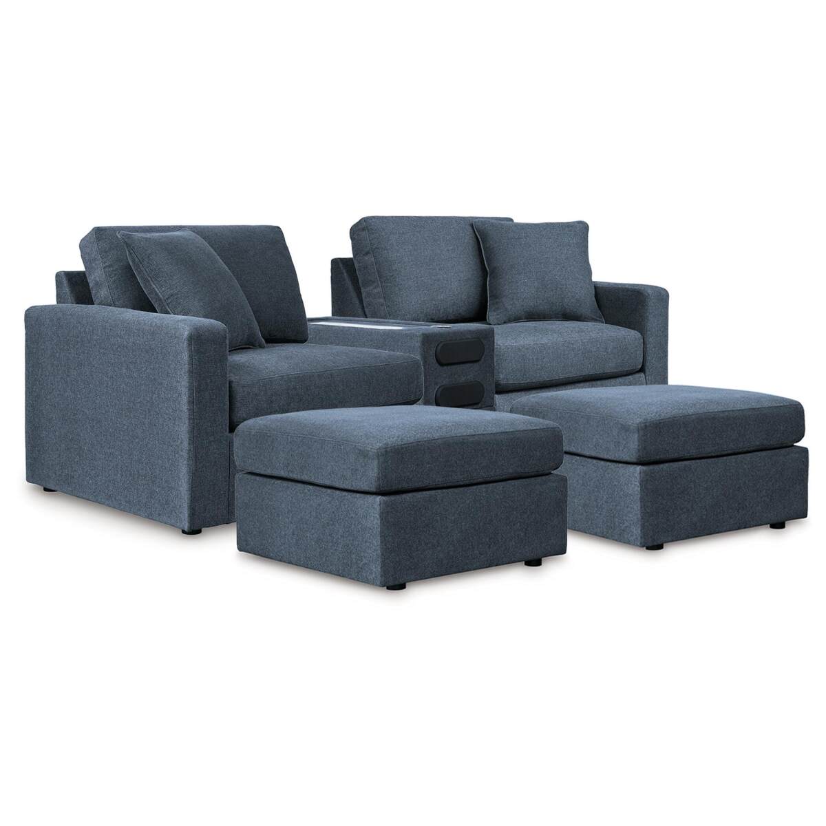 b40f713f446632ba81887aa3f974e563 Modmax 3-Piece Sectional and 2 Ottomans - Image 1