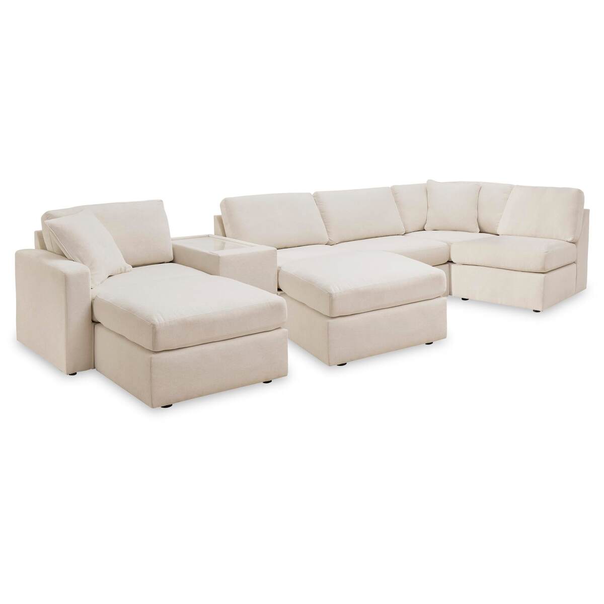 b54801ab3e66e6ad11f2244d148754ad Modmax 6-Piece Sectional and 2 Ottomans - Image 1