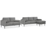 Hazela Sofa Chaise and Loveseat