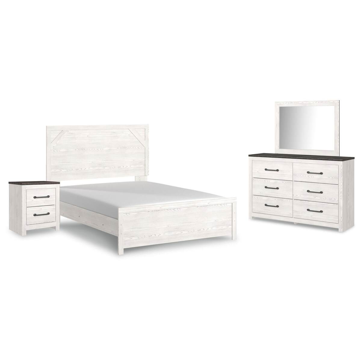 b57bf2152d6f239d9ac2770c5eafccf0 Gerridan Queen Bed with Mirrored Dresser and Nightstand - Image 1