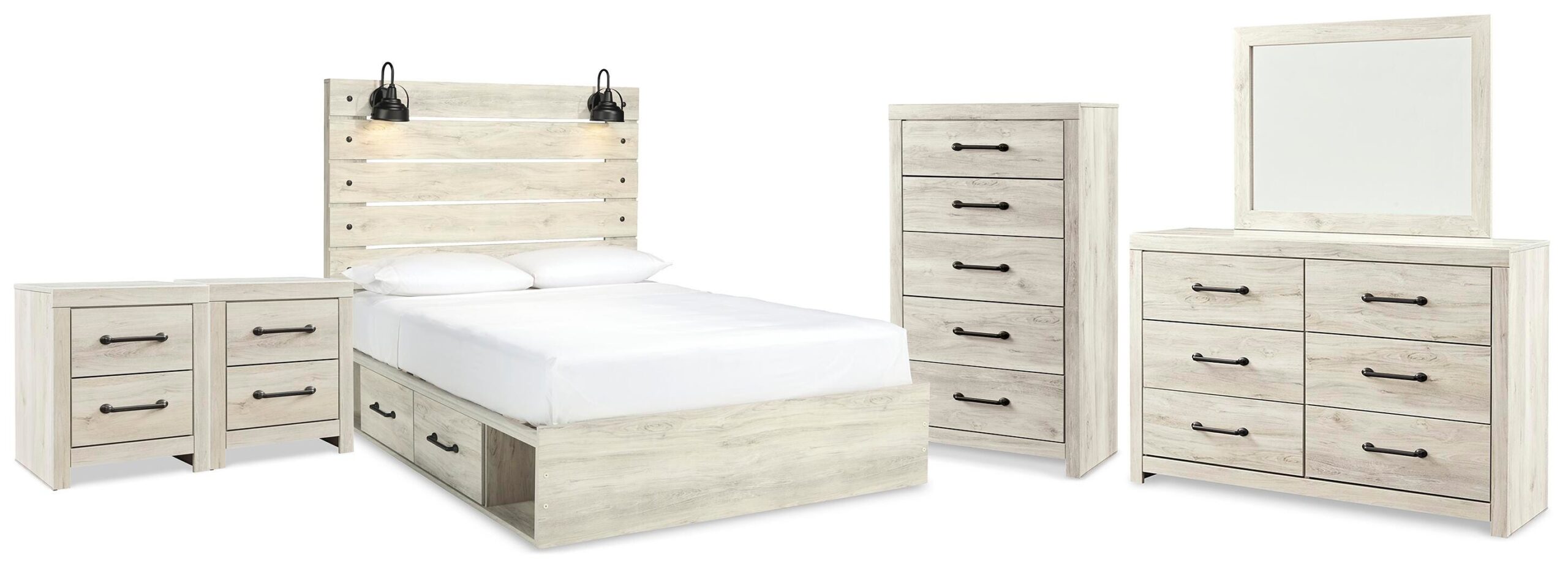 b588d8b43495e545d1ffd80c950b7b42 Cambeck Queen Panel Bed with Storage, Dresser, Mirror, Chest and 2 Nightstands - Image 1
