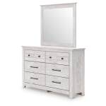 Makidern Queen Panel Bed with Storage, Dresser and Mirror - Image 9