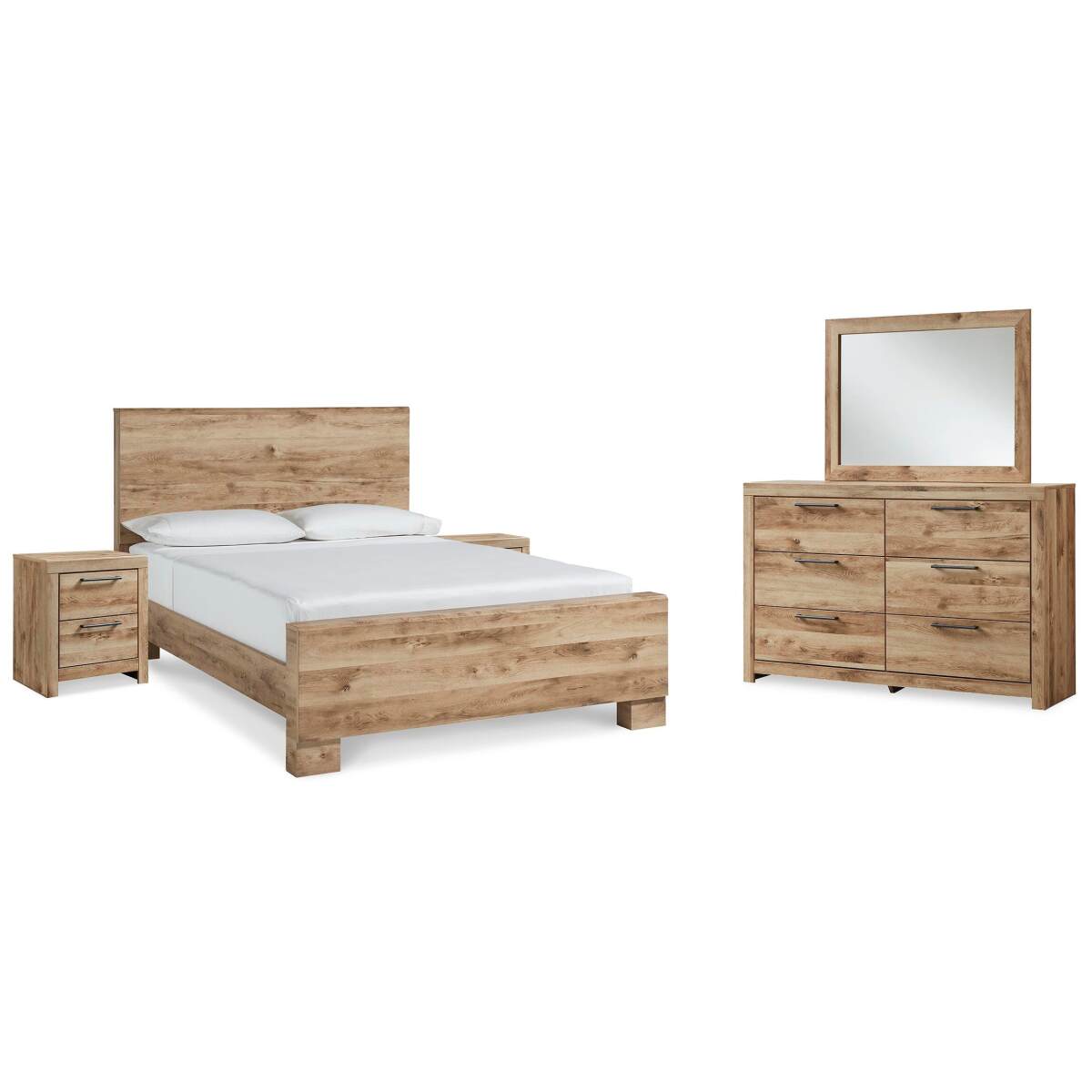 b634da4cc0087c0ec750915442adcbae Hyanna King Panel Bed, Dresser, Mirror and 2 Nightstands - Image 1