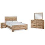 Hyanna King Panel Bed, Dresser, Mirror and 2 Nightstands
