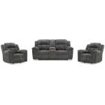 Frohn Reclining Loveseat with Console and 2 Recliners