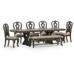 Maylee Dining Table, 6 Chairs and Bench