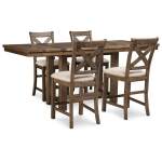 Moriville Counter Height Dining Table and 4 Barstools
