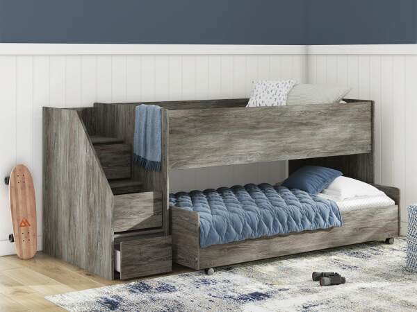 Frandern Twin Over Twin Loft Bed and Mattresses - Image 13