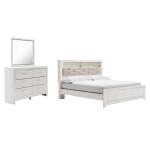 Altyra King Panel Bookcase Bed, Dresser and Mirror