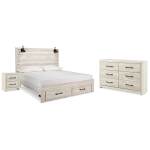 Cambeck King Panel Storage Bed, Dresser and Nightstand