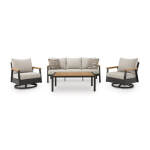 Carmel Highlands Outdoor Sofa/Chairs/Table (Set of 4)