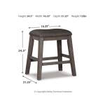 Caitbrook Counter Height Upholstered Bar Stool - Image 5