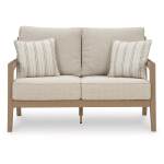 Hallow Creek Outdoor Loveseat with Cushion - Image 4