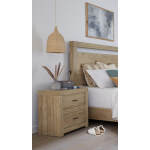 Modern Loft 2 Drawer Nightstand W/ Power IML-450-KHK-3 - Image 2
