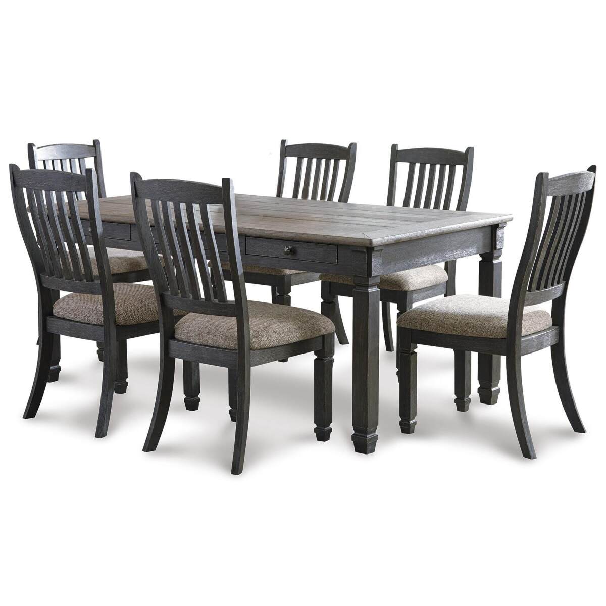 bc405400069c6cf0112b93cd7eb63a1a Tyler Creek Dining Table and 6 Chairs - Image 1
