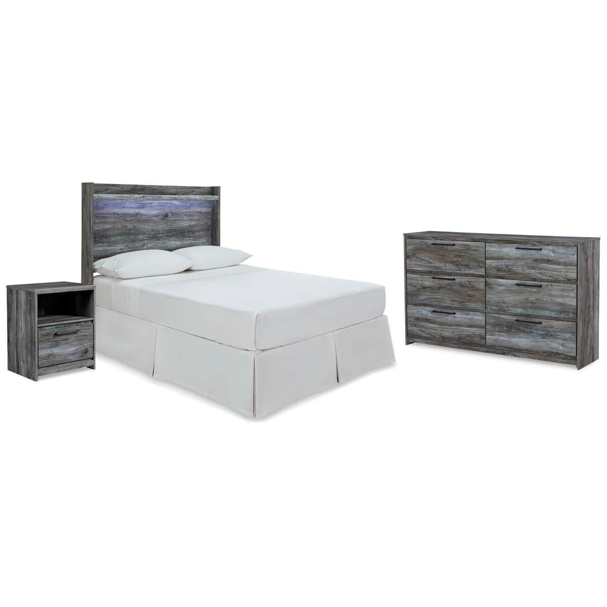 bc699651919b5a3dc98efda423657b25 Baystorm Full Panel Headboard, Dresser and Nightstand - Image 1