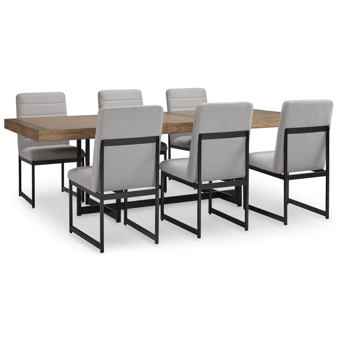 bccf0c1b675ddd9bf844089910f0b8cc Tomtyn Extension Dining Table and 6 Chairs - Image 1