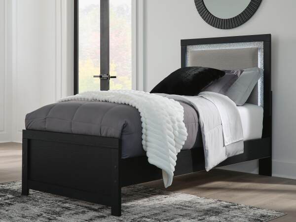 Maeling Twin Upholstered Panel Bed - Image 3