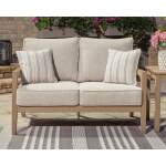 Hallow Creek Outdoor Loveseat with Cushion - Image 3