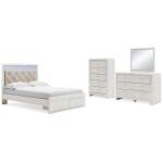 Altyra Queen Panel Storage Bed, Dresser, Mirror and Chest