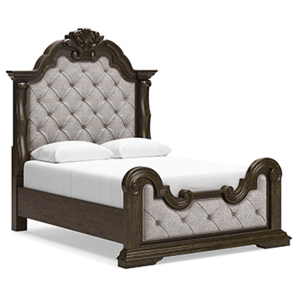 bdc85f0f2686dac6d817c076a49d15ff Maylee Queen Upholstered Panel Footboard with Slats - Image 1