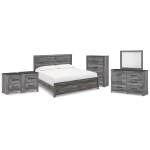 Bronyan King Panel Bed, Dresser, Mirror, Chest and 2 Nightstands - Image 2