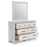Makidern Queen Panel Bed with Storage, Dresser and Mirror - Image 5