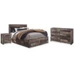 Derekson Queen Panel Storage Bed, Dresser and 2 Nightstand